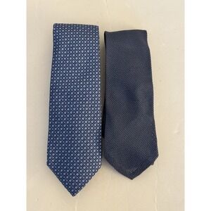 Suitsupply Men's Blue Silk Knit Lot of 2 Formal Business Ties